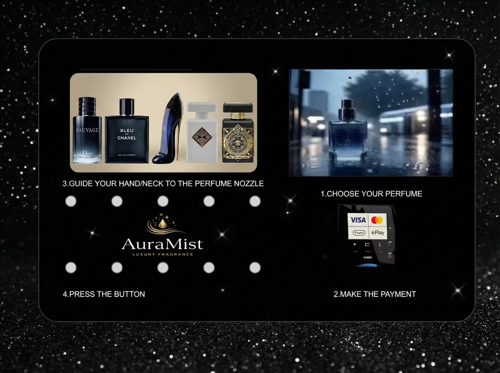 AuraMist luxury fragrance vending machine